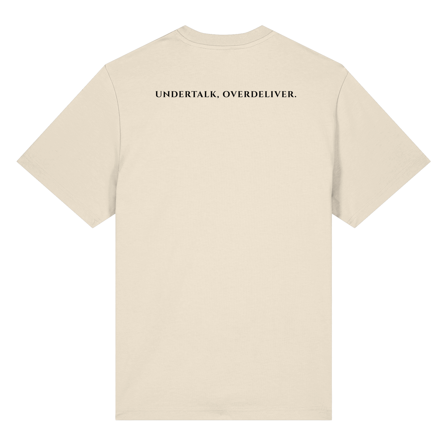 LPire statement tee – Undertalk Overdeliver back print.
