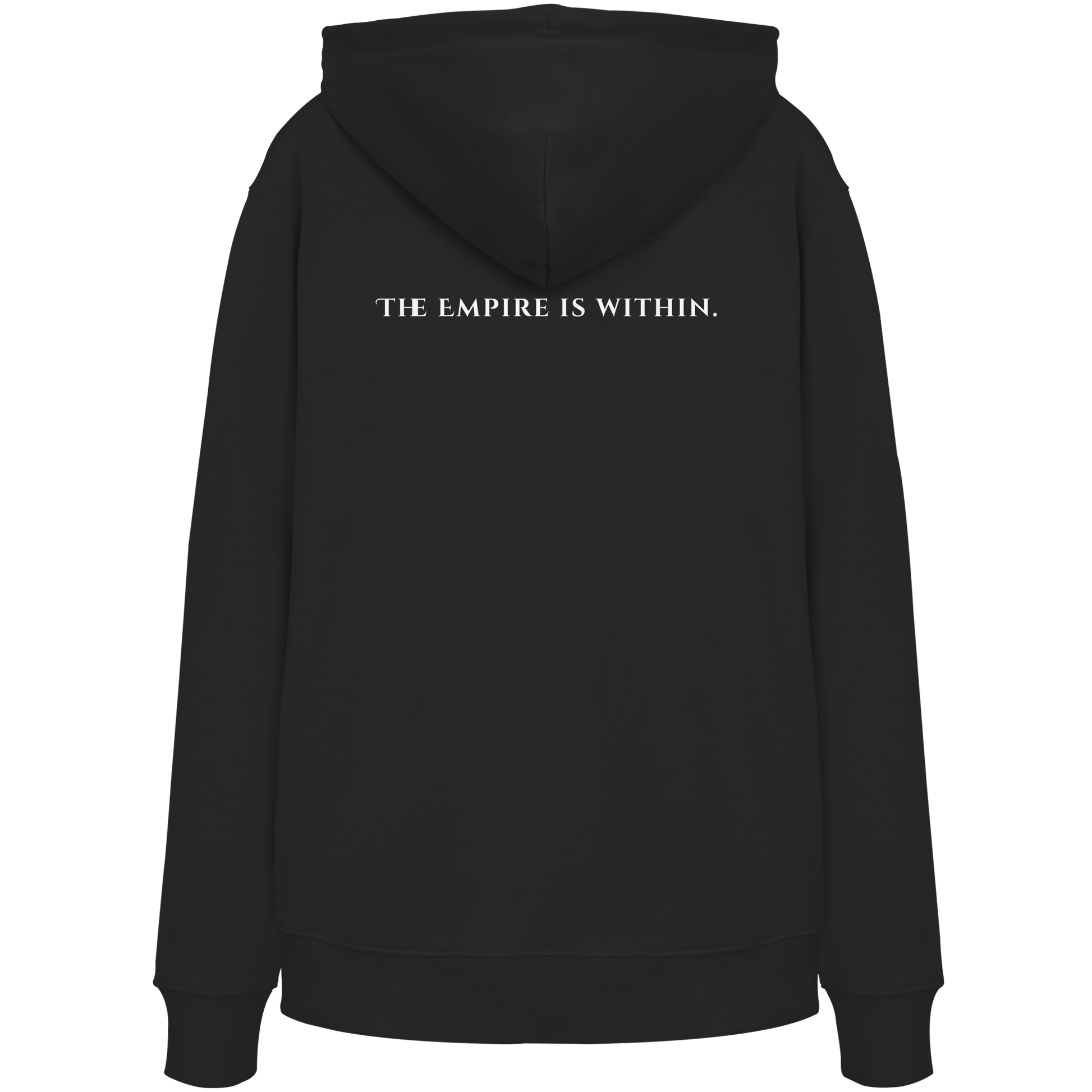 L-PIRE hoodie with 'Empire Is Within' back print.
