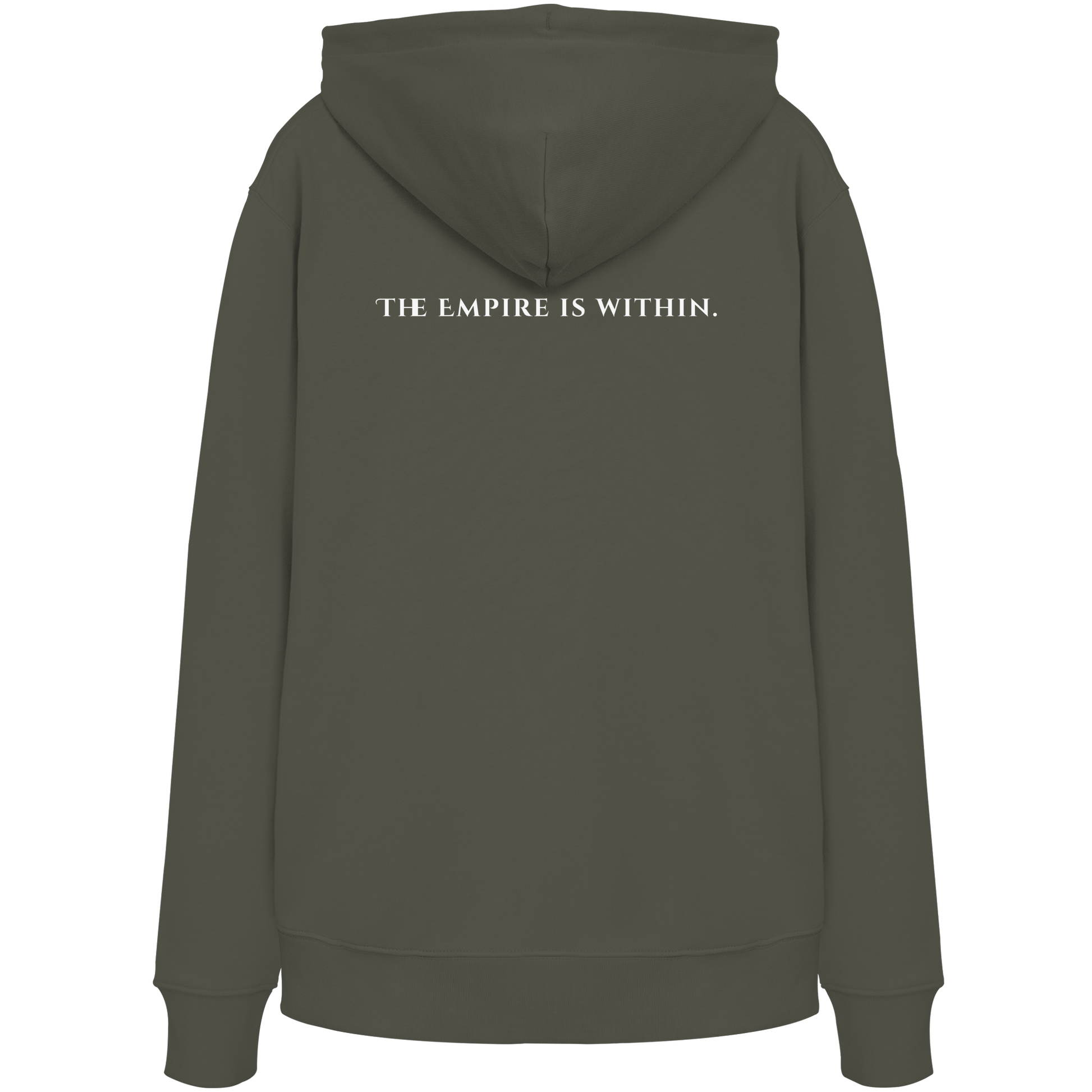 L Pire hoodie with 'Empire Is Within' back print.
