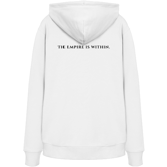 L Pire hoodie with 'Empire Is Within' back print.
