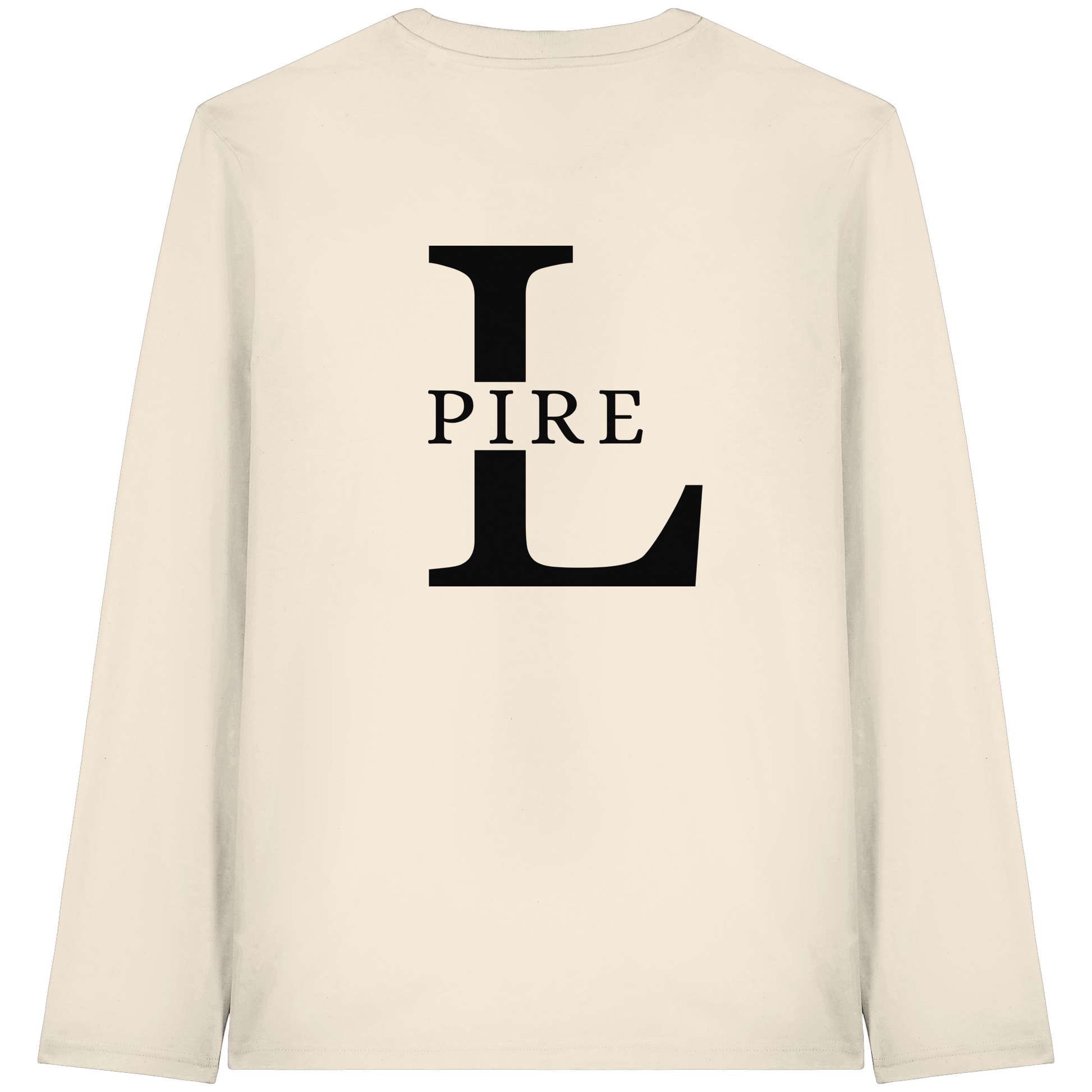 L Pire large back logo print on premium organic sweatshirt.
