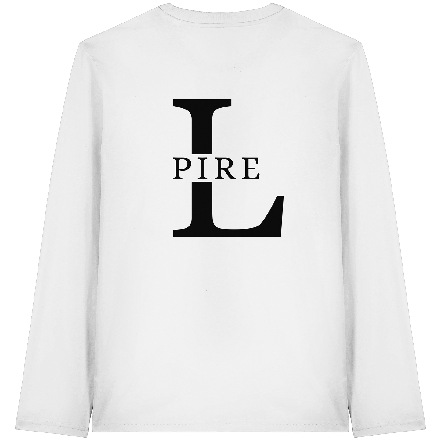 L Pire large back logo print on premium organic sweatshirt.
