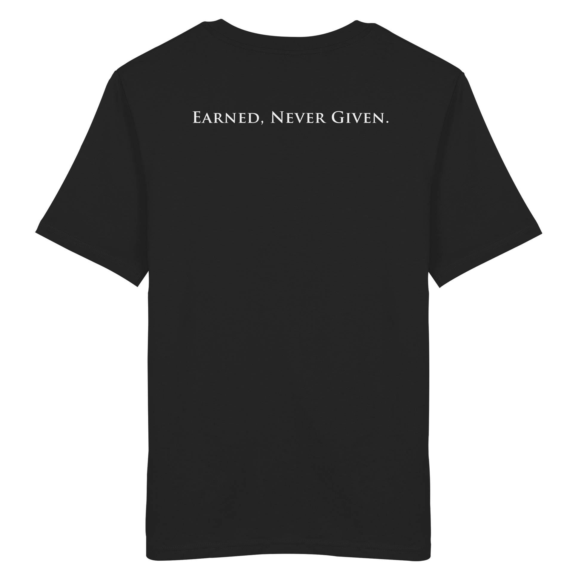 LPire statement tee – Earned Never Given back print.
