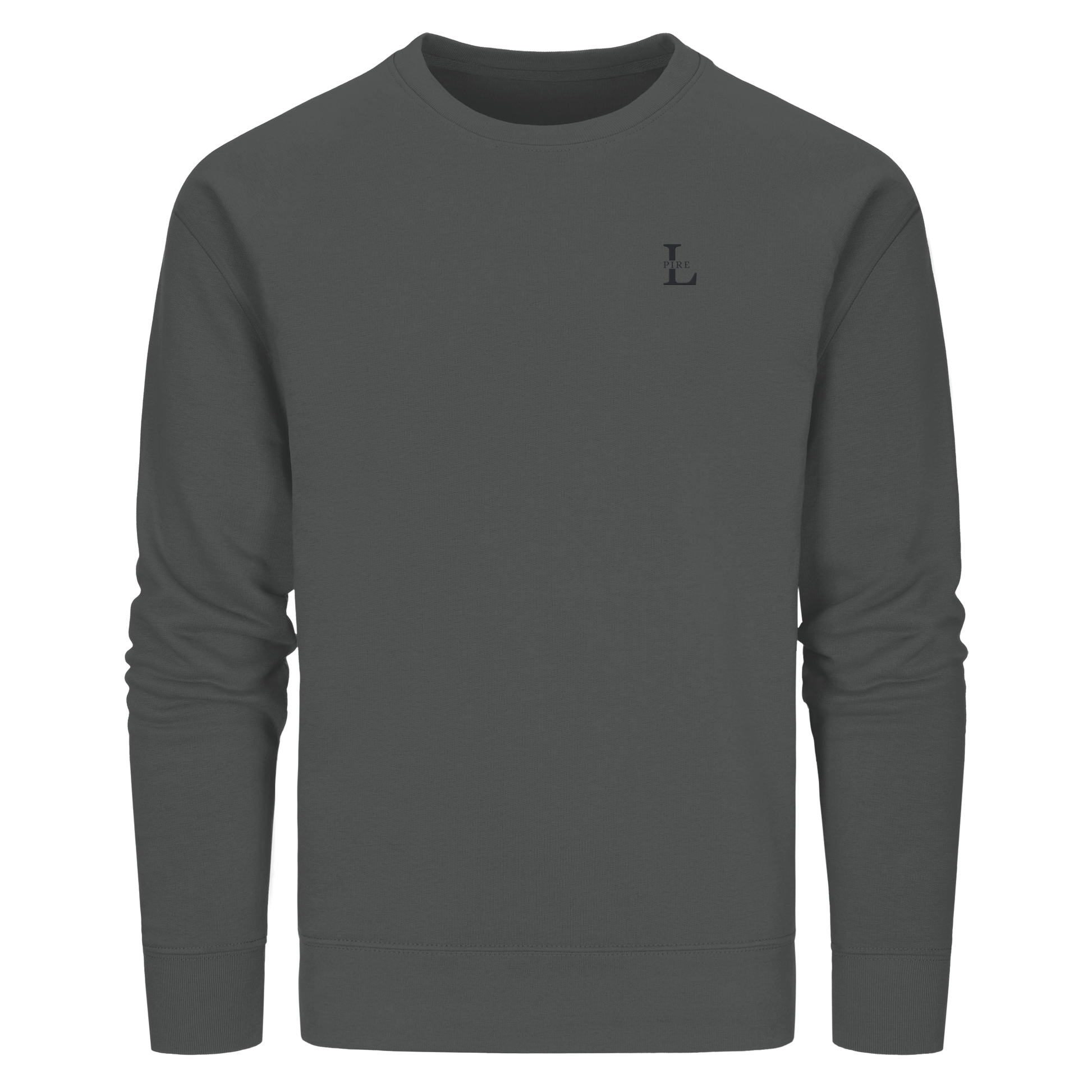 L-PIRE signature sweatshirt with subtle tone-on-tone embroidery.
