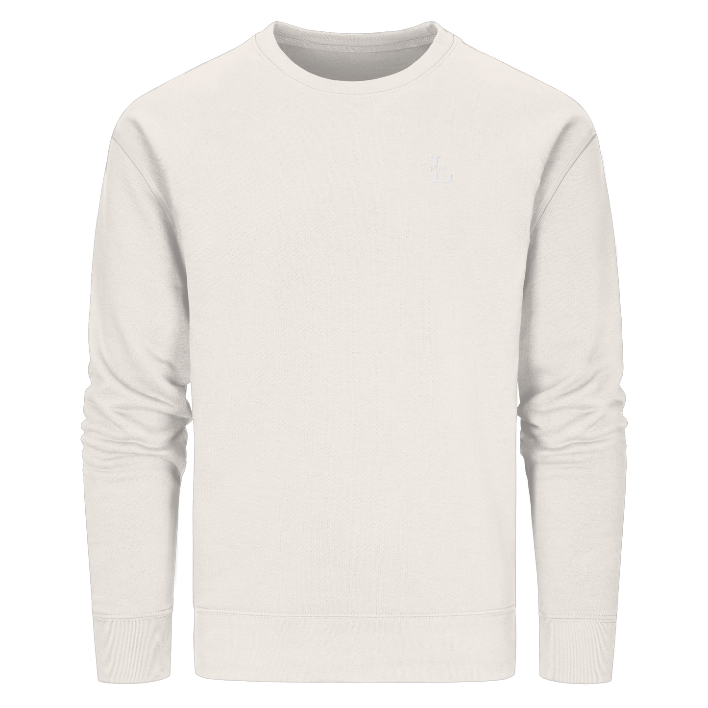 L Pire signature sweatshirt with subtle tone-on-tone embroidery.
