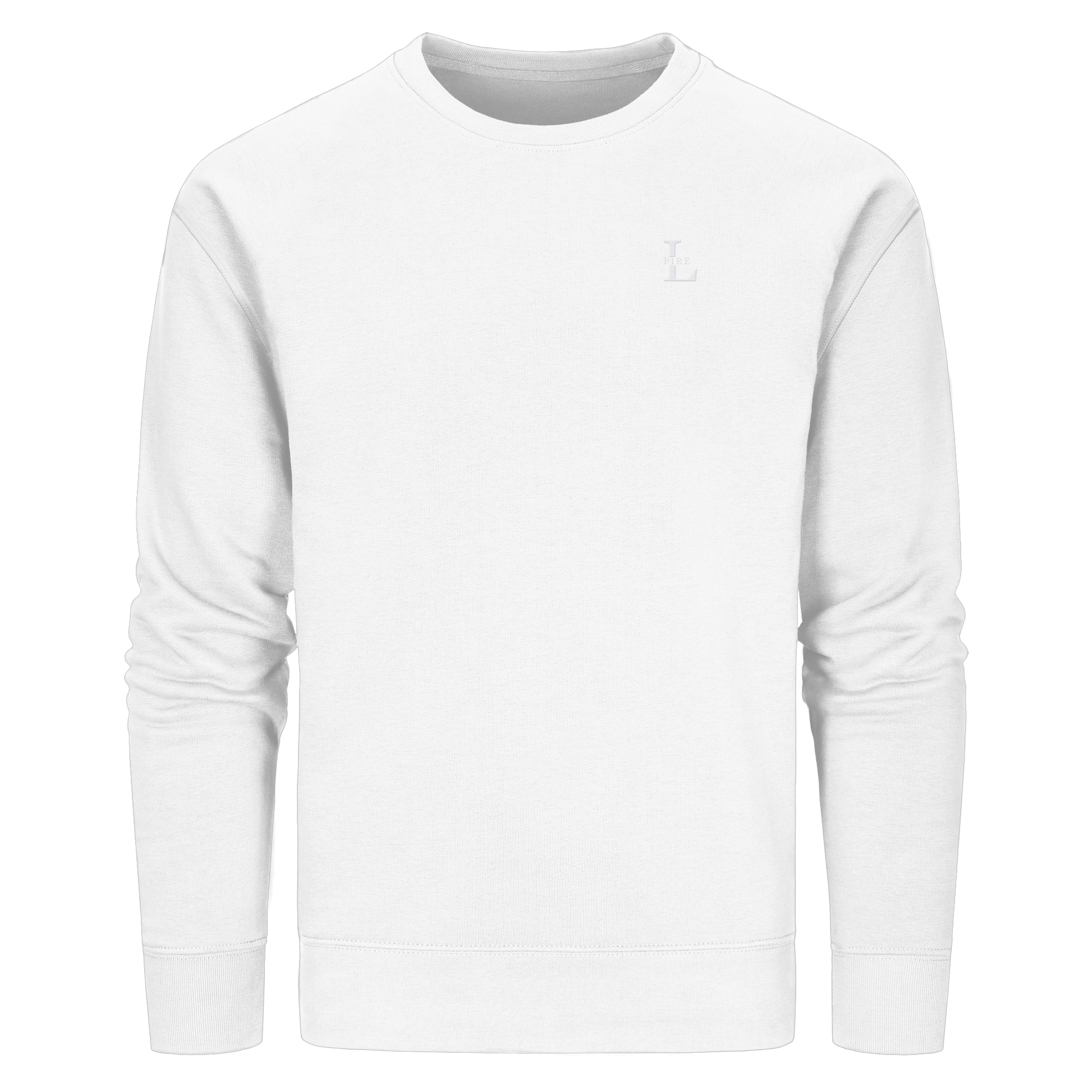 L-PIRE signature sweatshirt with subtle tone-on-tone embroidery.
