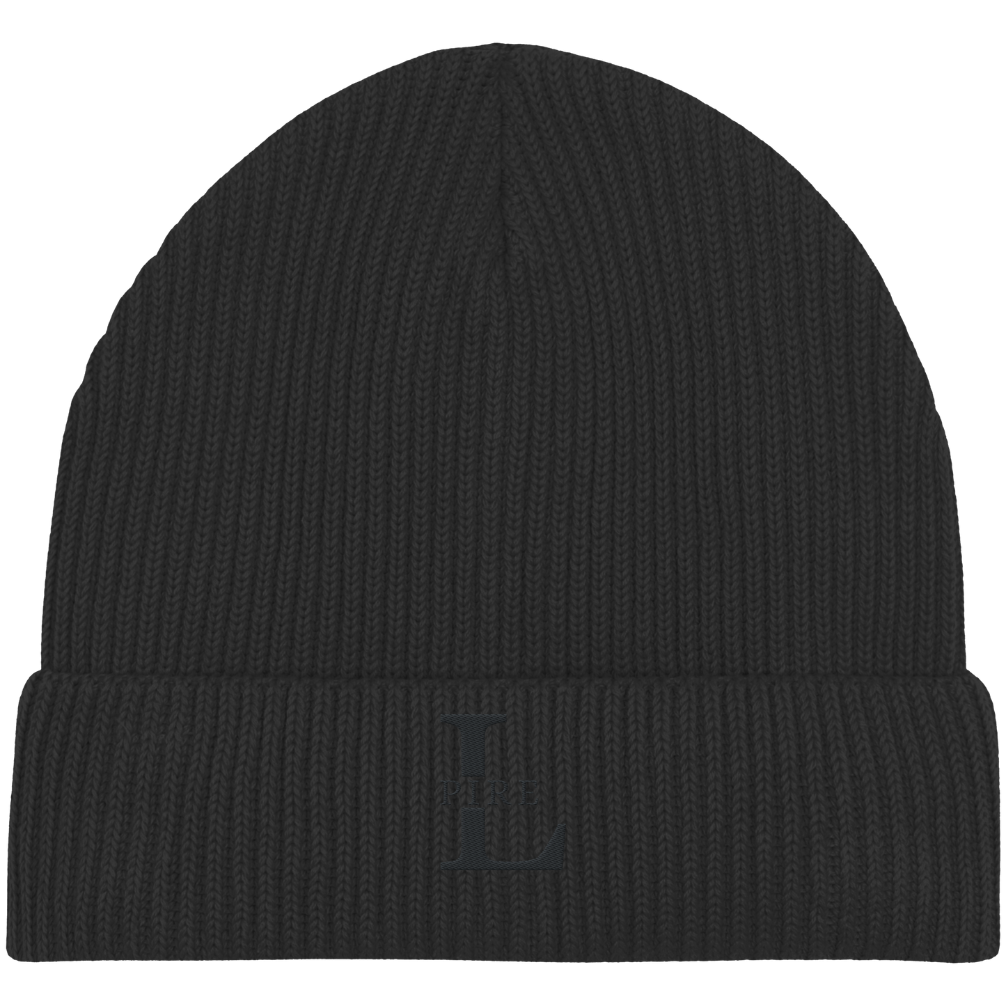 L Pire signature beanie with tone-on-tone embroidery.
