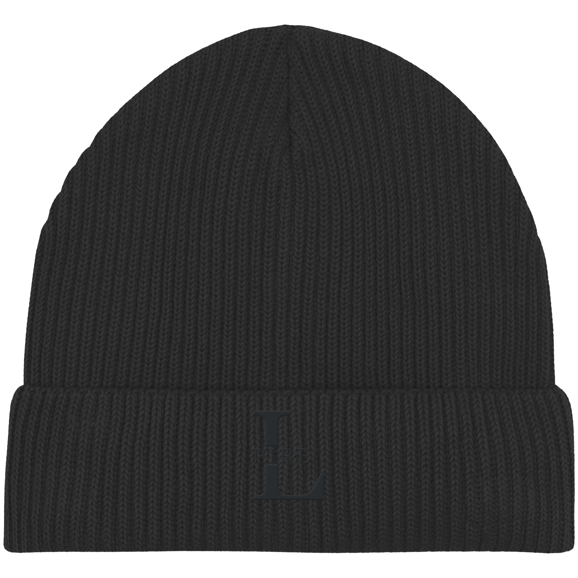 L Pire signature beanie with tone-on-tone embroidery.
