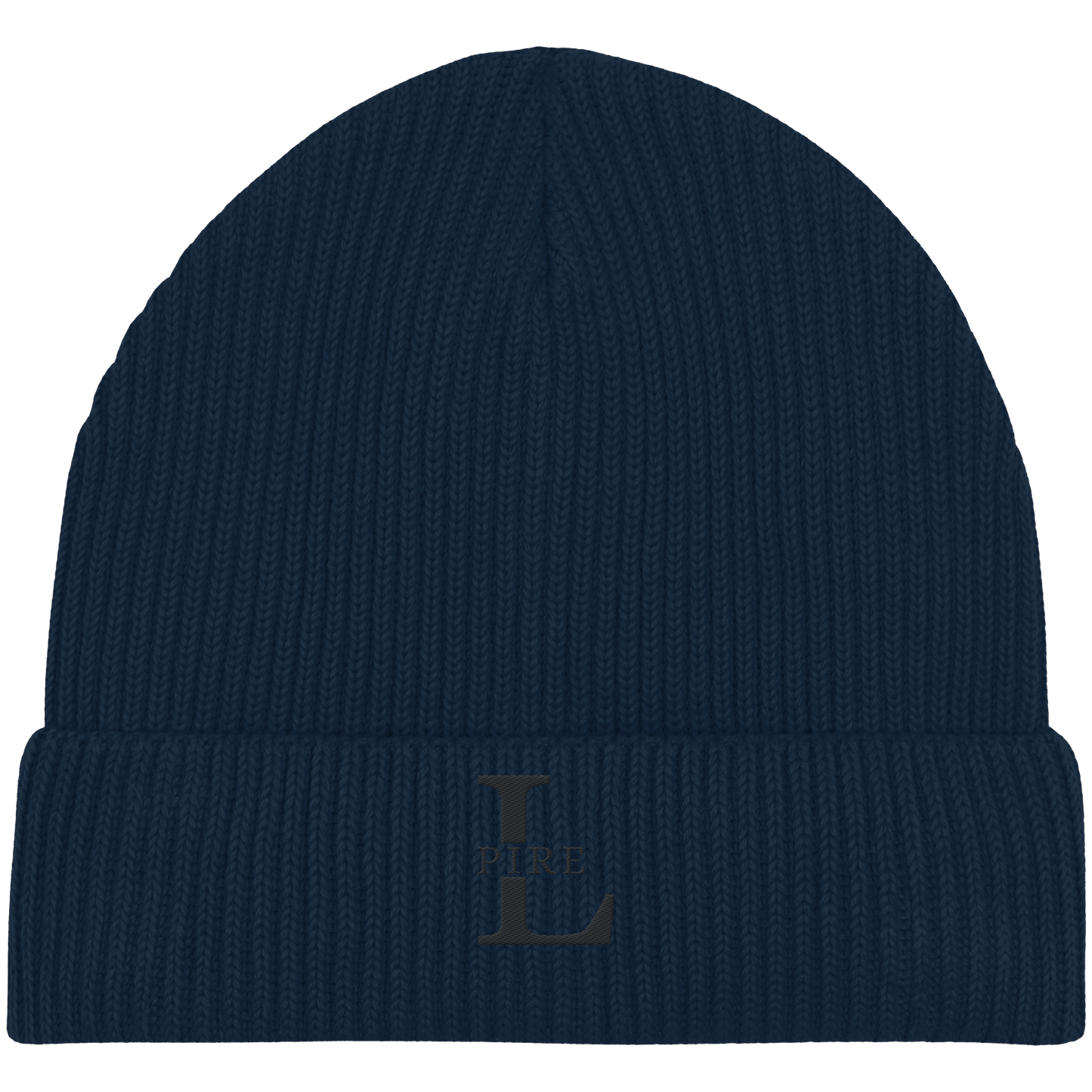 L-PIRE signature beanie with tone-on-tone embroidery.
