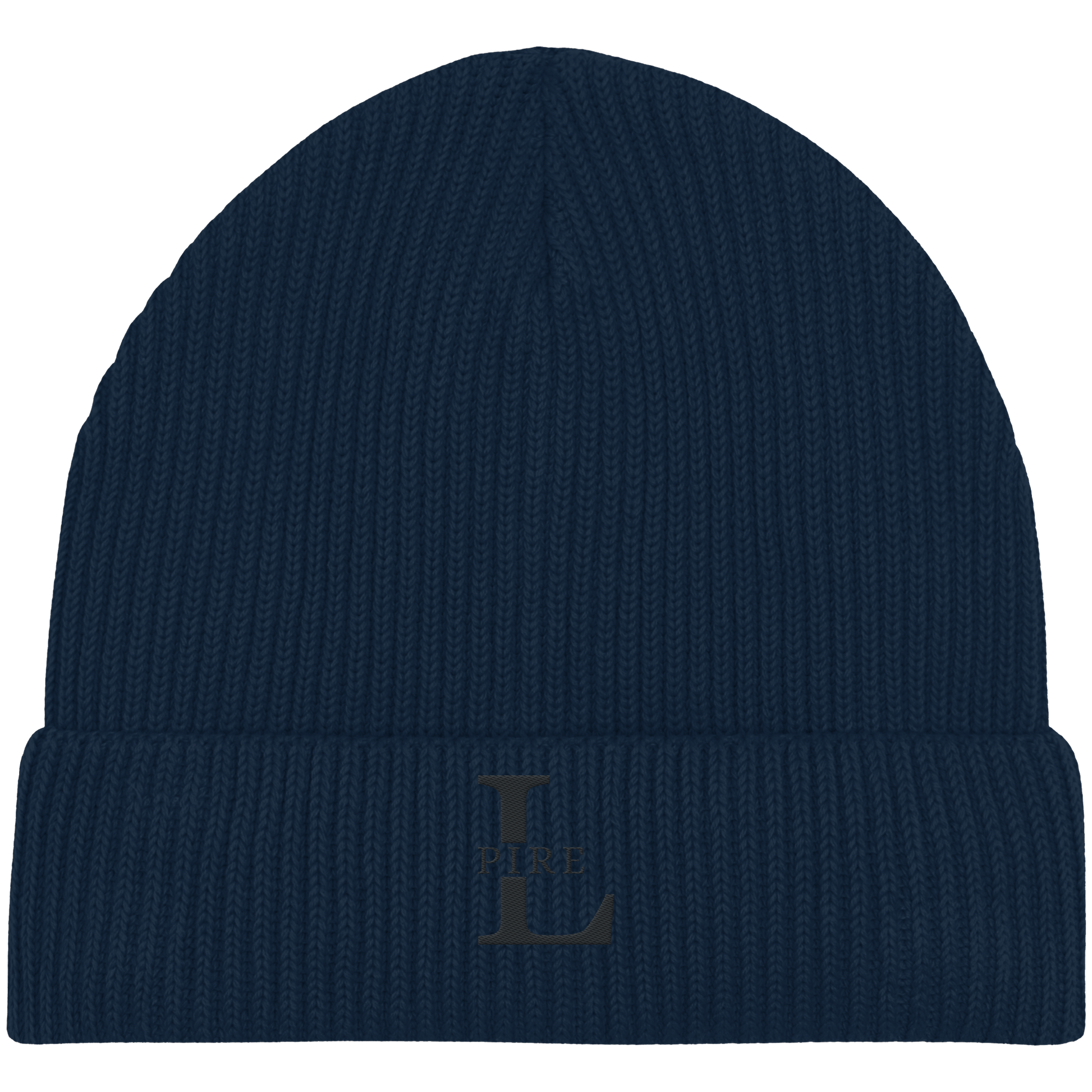 L-PIRE signature beanie with tone-on-tone embroidery.
