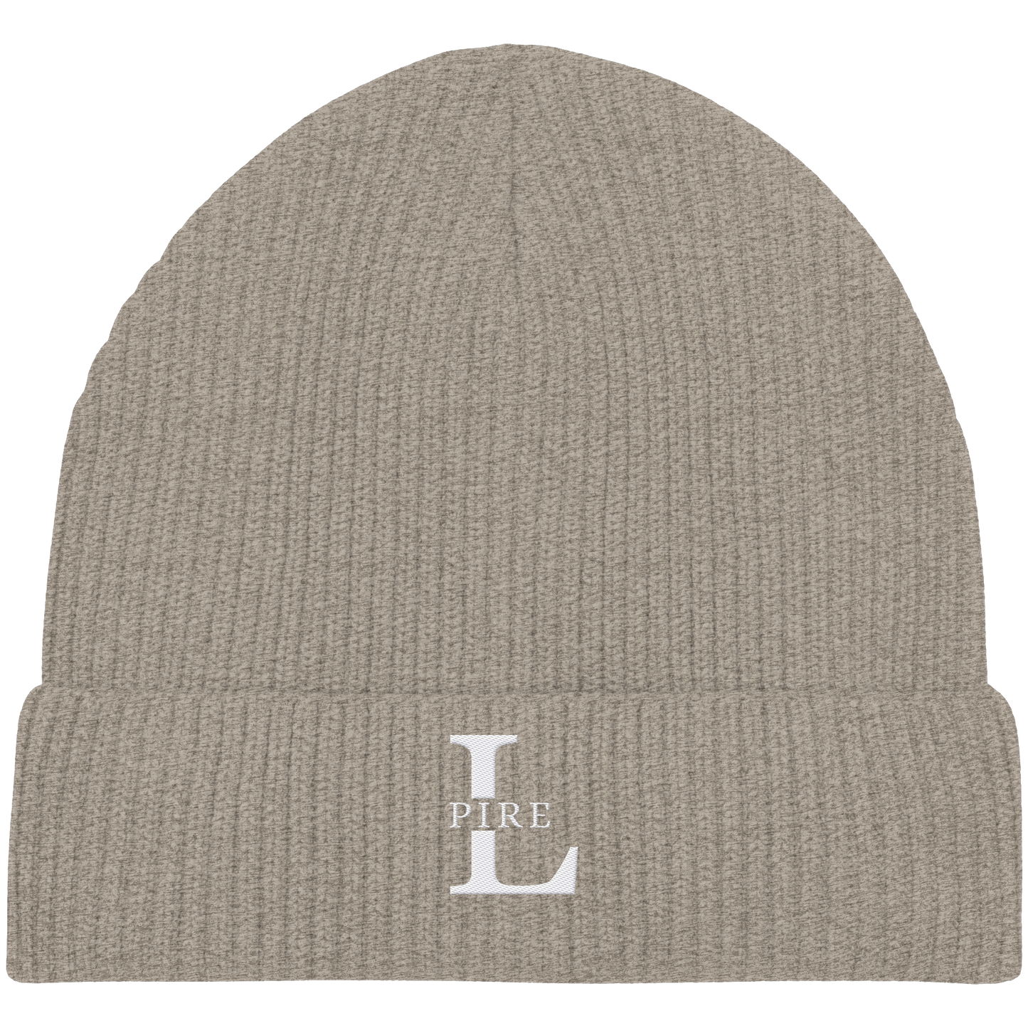 L-PIRE signature beanie with tone-on-tone embroidery.
