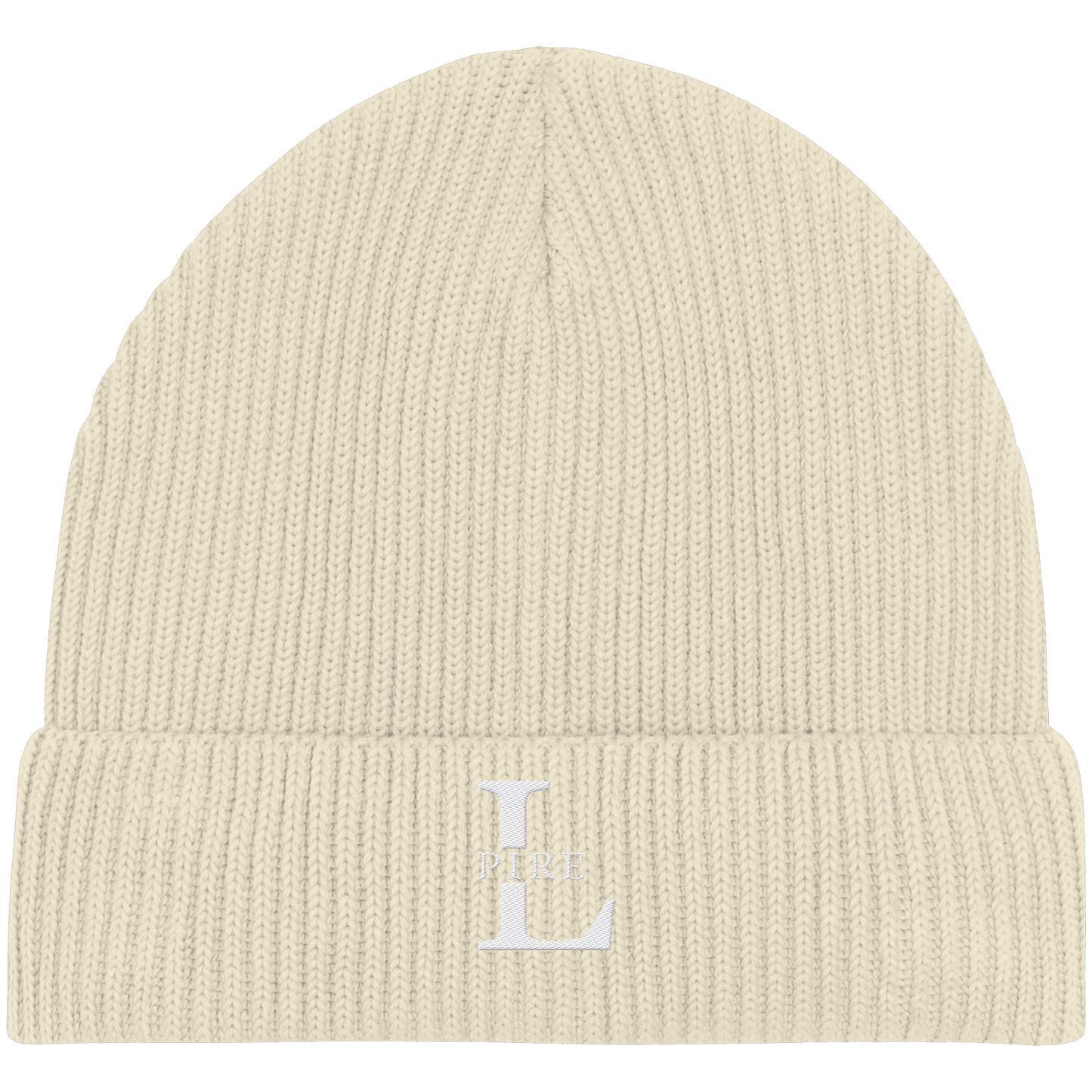 L Pire signature beanie with tone-on-tone embroidery.
