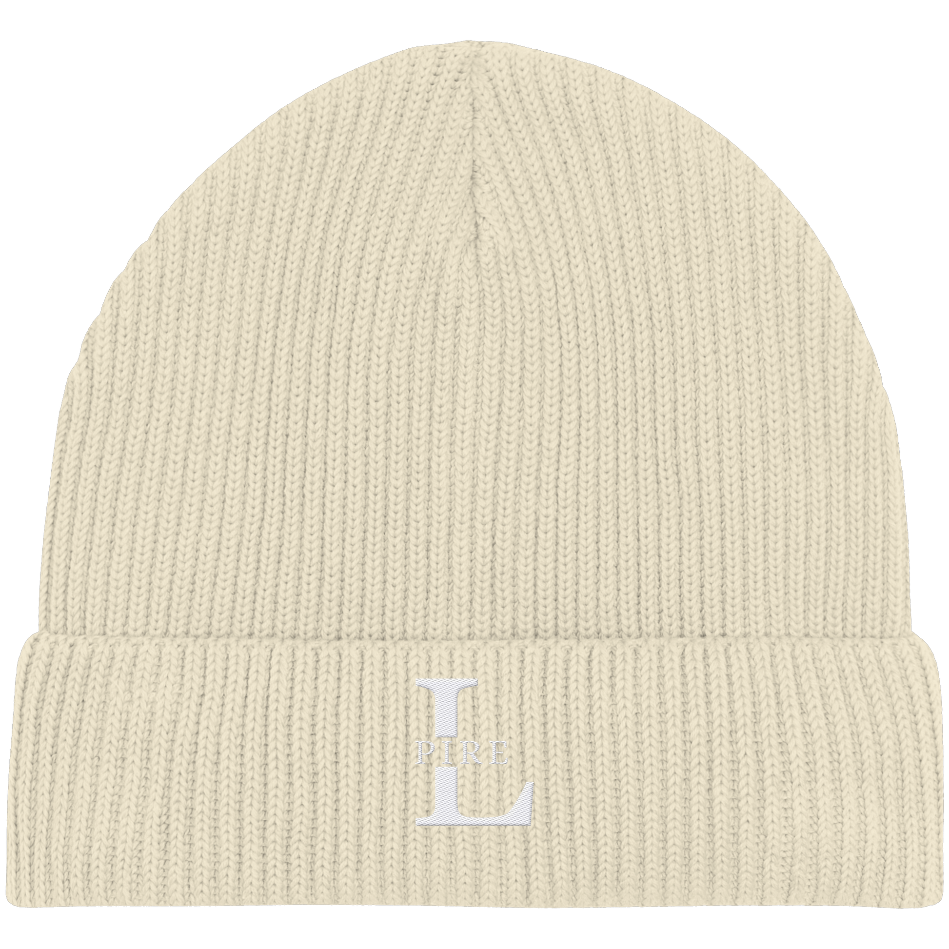 L Pire signature beanie with tone-on-tone embroidery.

