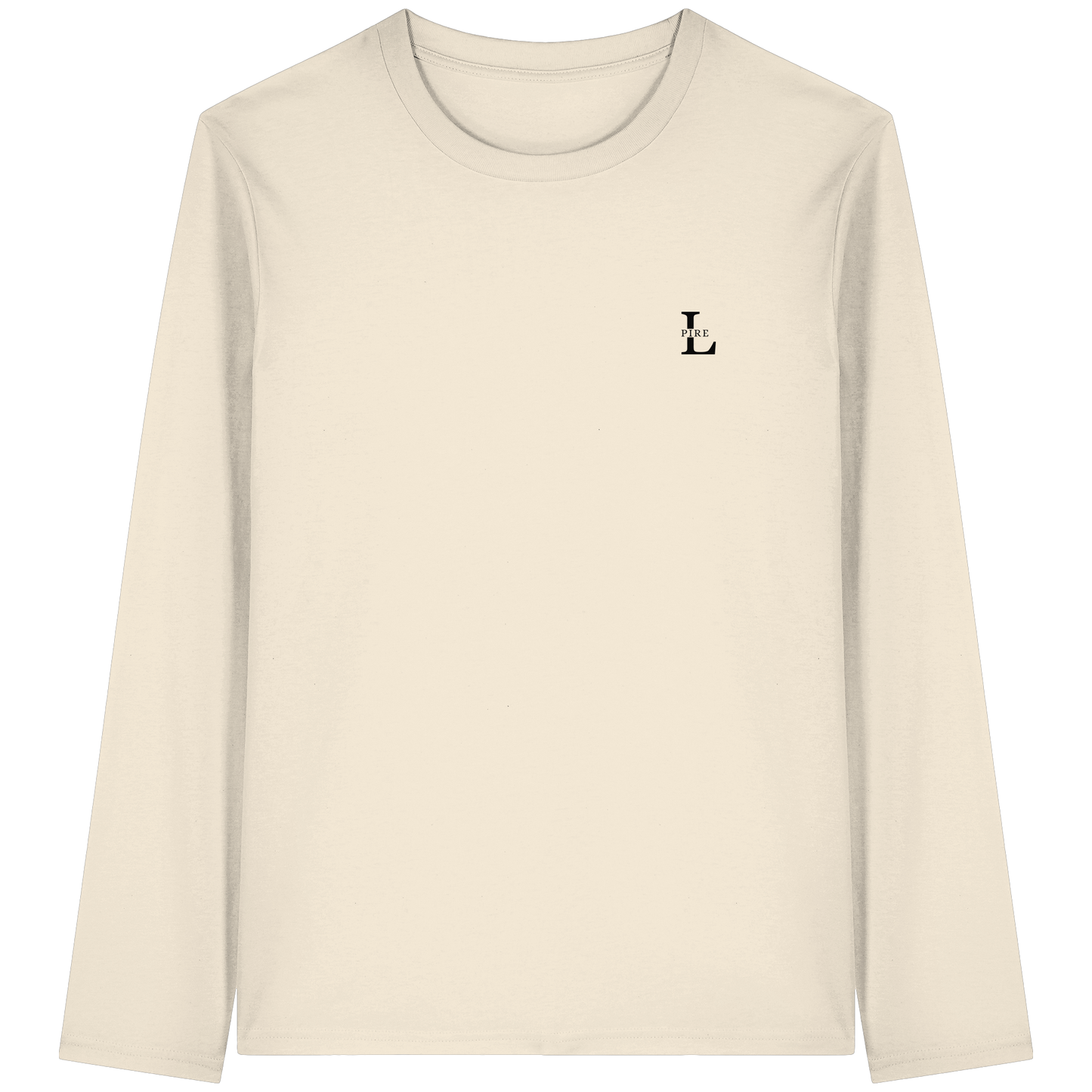 L-PIRE sweatshirt with minimalist embroidered chest logo.
